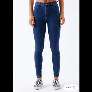 Pacsun Ashlyn Blue Super High Waisted Jeggings